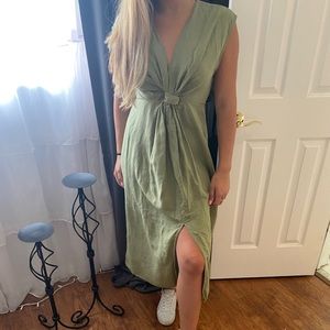 ZARA: Linen Midi Dress